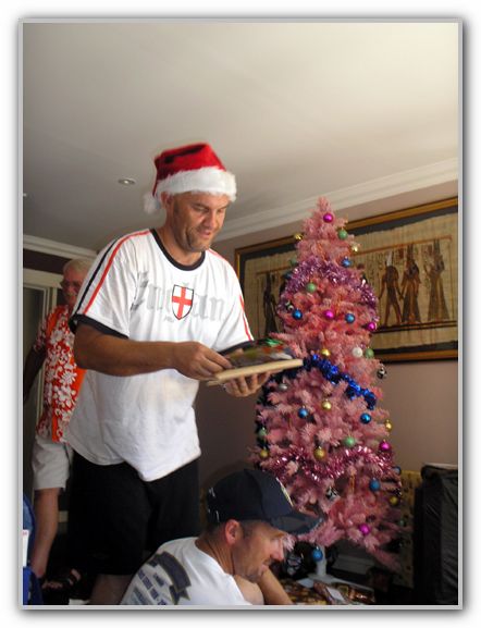 DJ playing Santa little helper Xmas Day 2006